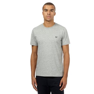 Grey embroidered logo t-shirt